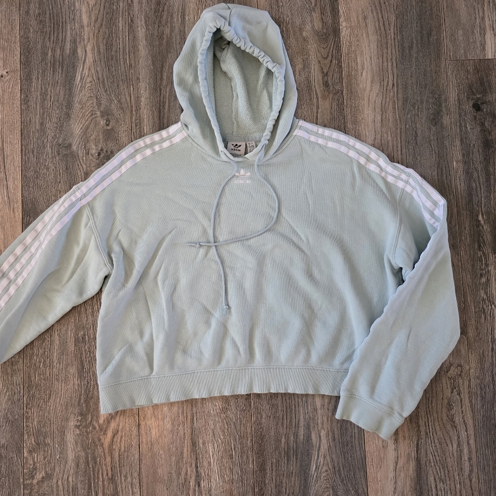 Adidas Women's Mint Green Hoodie